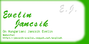 evelin jancsik business card